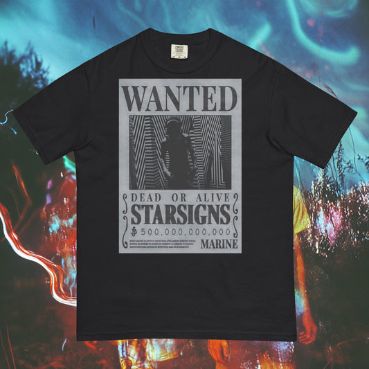 STARSIGNS WANTED T SHIRT (BLACK)